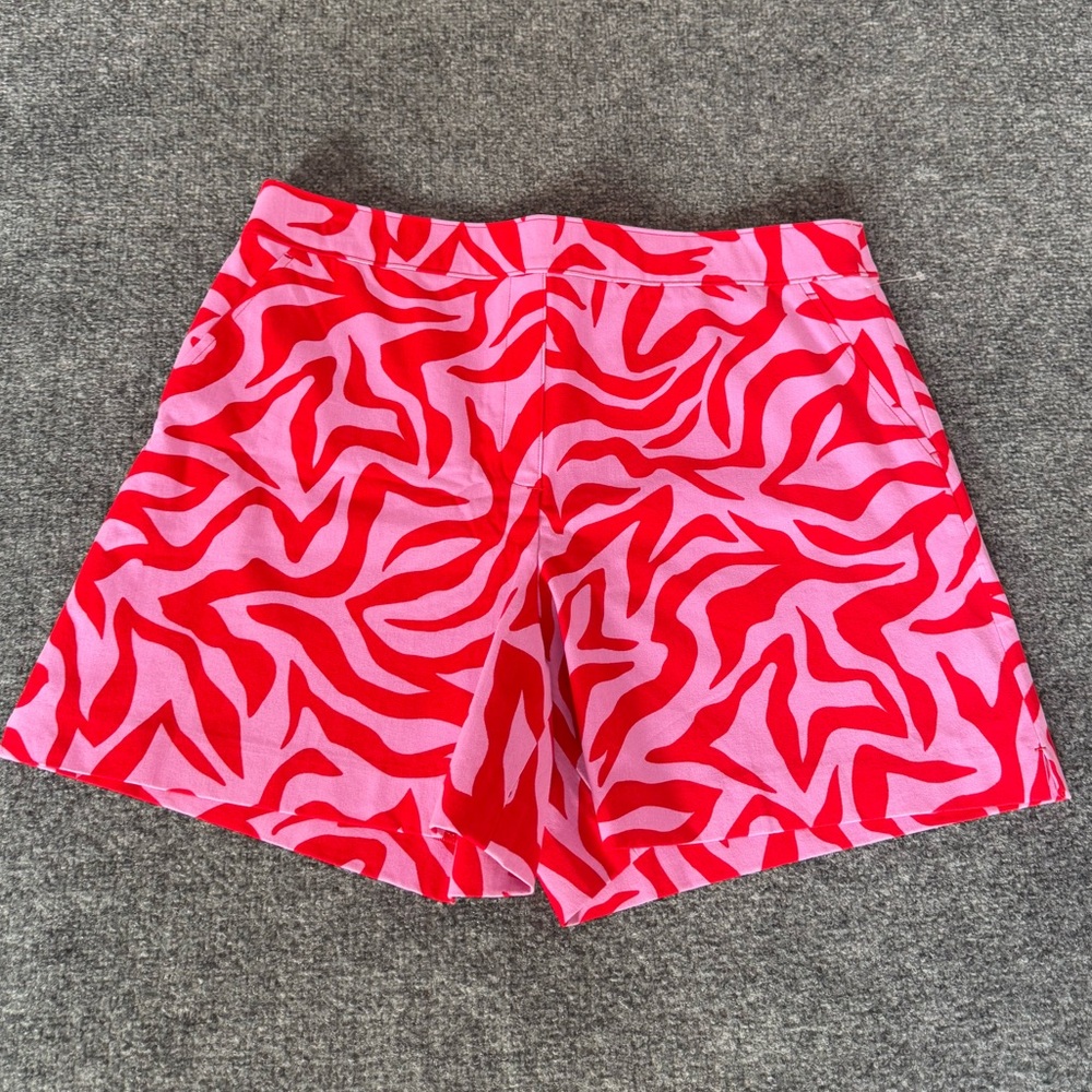 Spanx On The Go size XL True Red pink zebra printed pull on women’s shorts - Picture 5 of 15